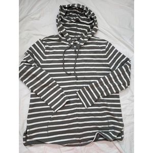 22.NWOT TALBOTS Knit Zipper Hoodie SPF 50 Coverup Sz XL